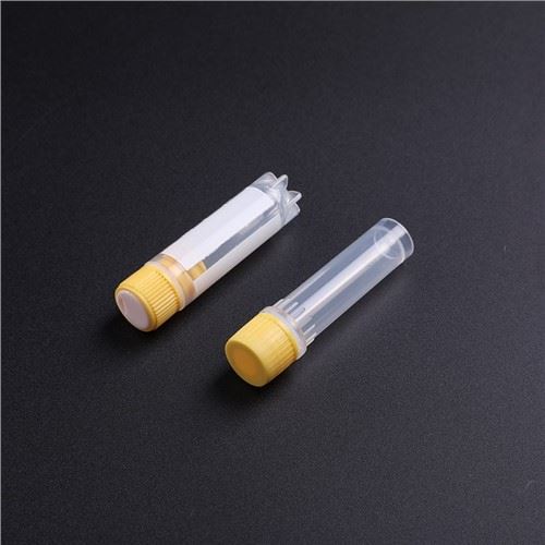 Caurspīdīga 5 ml kristāla caurule Cryotube ar ārēju skrūvējamu vāciņu